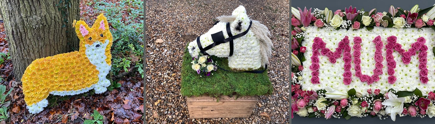 Funeral flowers from Sarah Coxon Floral Design in Guist