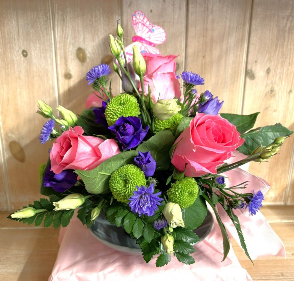 Teacup Arrangement - Pink